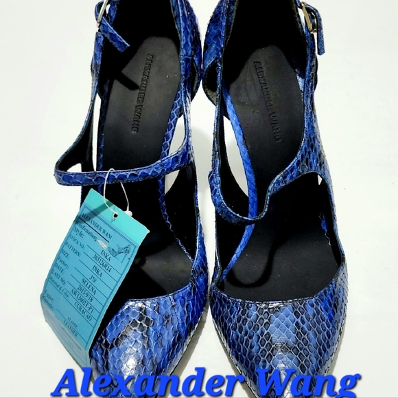 Alexander Wang Blue Snakeskin shoes - Picture 4 of 6